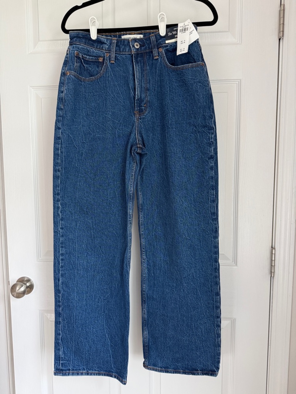 Abercrombie & Fitch Dark Blue High-Rise Relaxed Jeans
